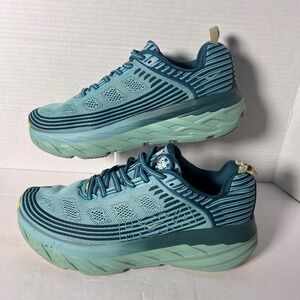 Hoka Bondi 6 Women's Running Shoes Teal Blue Athletic Sneakers Size 9.5